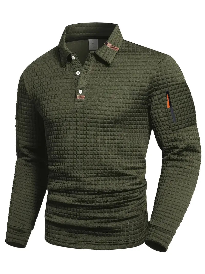 Ephraim – Strukturiertes Poloshirt Mit Ärmeltasche