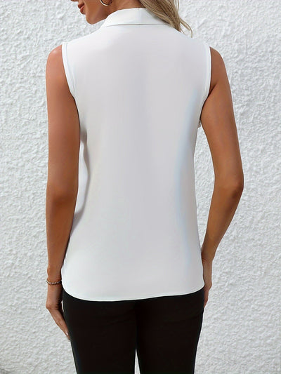 Annabel™ | Ärmellose Bluse mit V-Ausschnitt