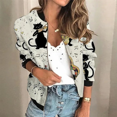 Bedruckte Damenjacke