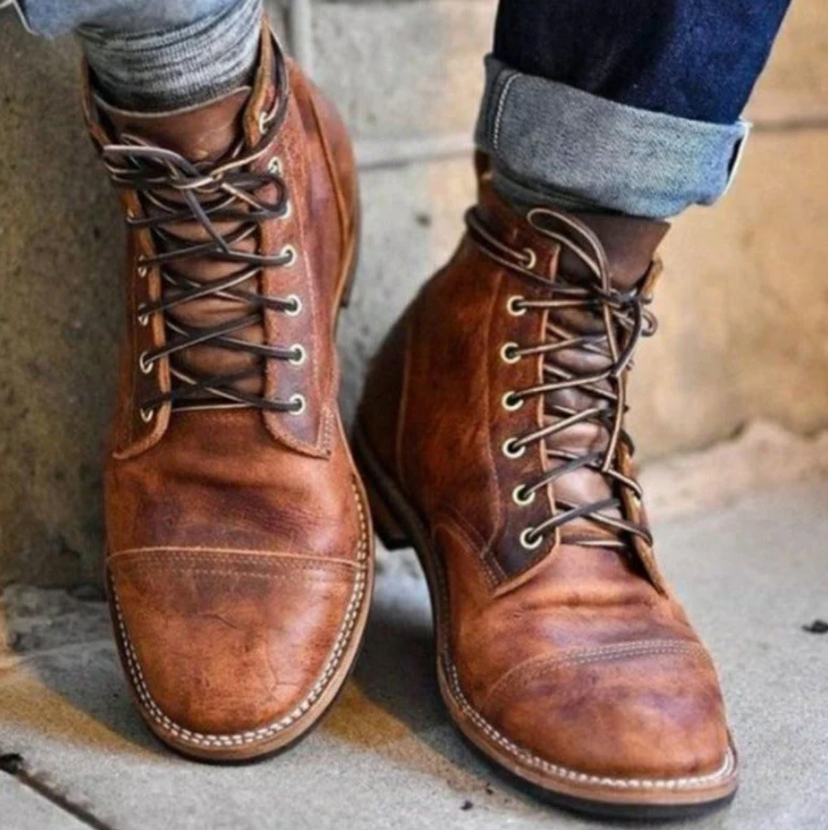 Alder Modehaus - robuste Lederstiefel für Männer