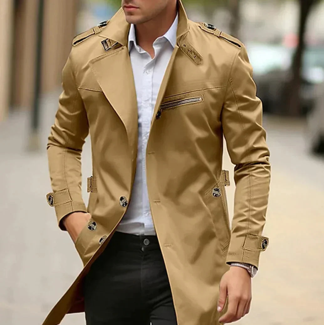 Dominic | Eleganter Leichter Trenchcoat Herrenmantel