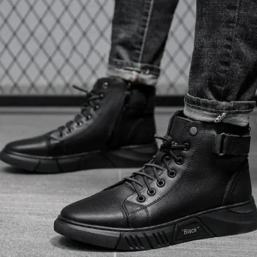 Walter | Stilvolle warme schwarze Herrenstiefel