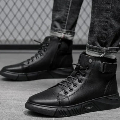 Walter | Stilvolle warme schwarze Herrenstiefel