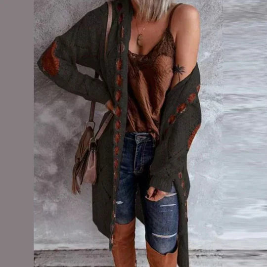 Tereza | Modischer Cardigan mit Kapuze für Frauen