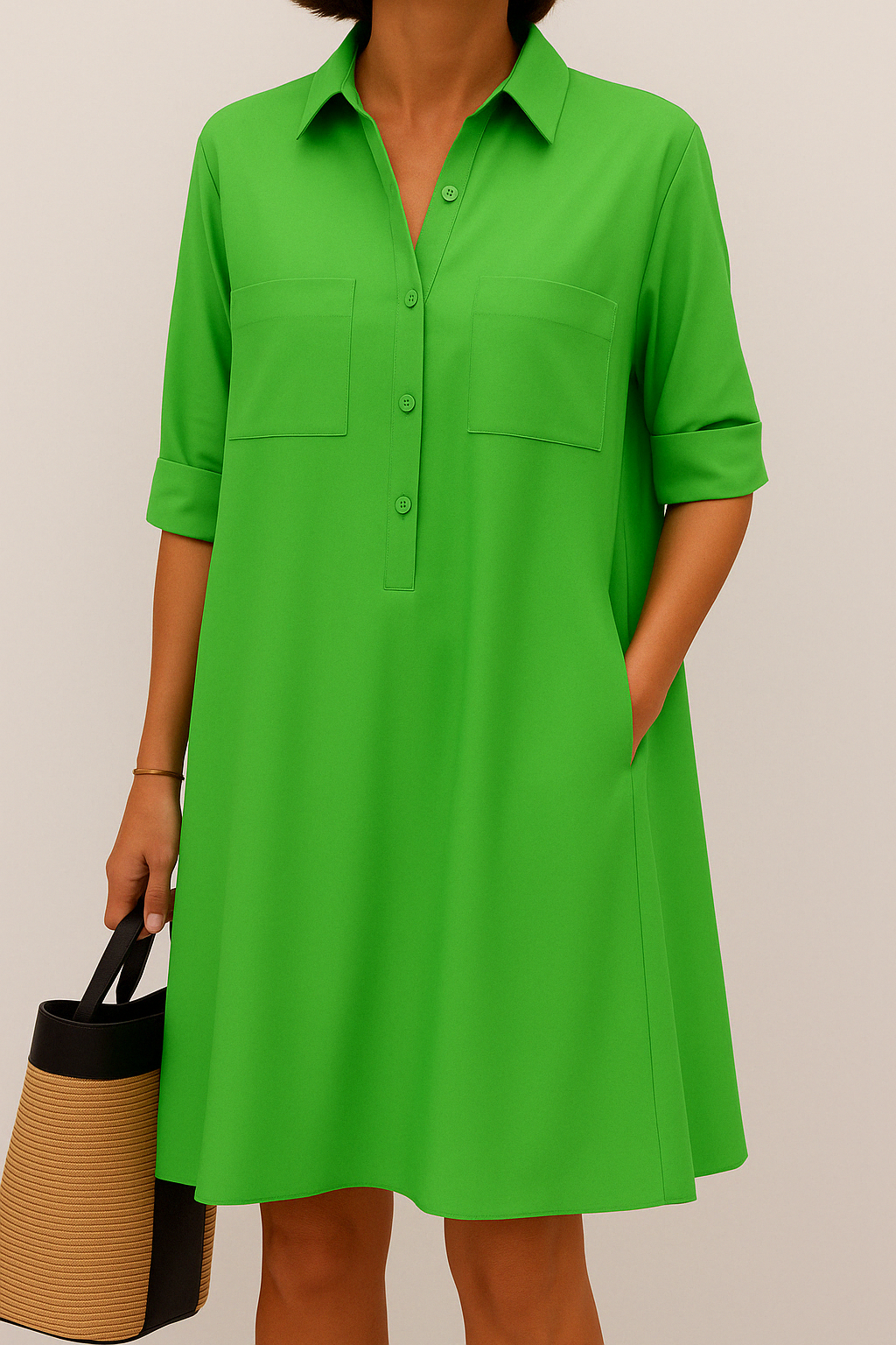 Valloré | Elegantes Kleid mit Knöpfen