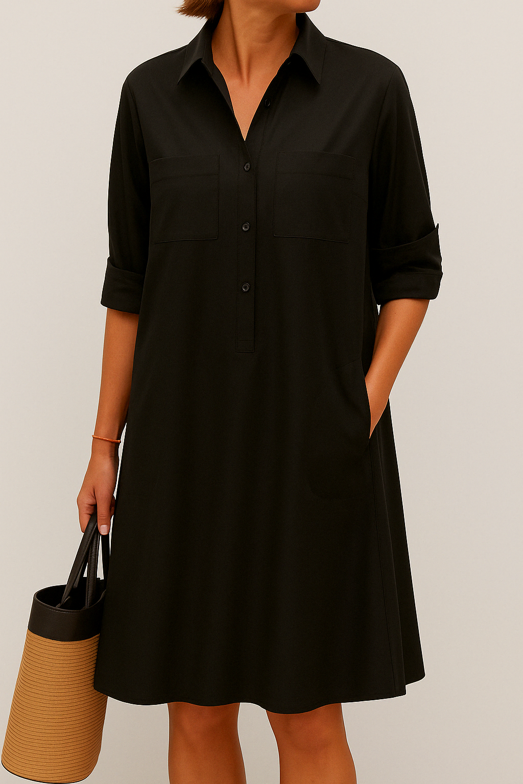 Valloré | Elegantes Kleid mit Knöpfen