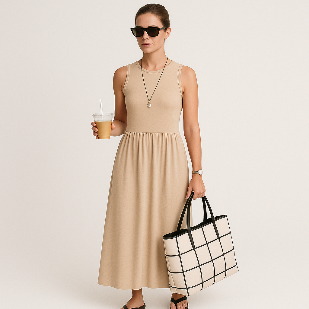 Isla Ärmelloses Casual Maxikleid mit flatterndem Schnitt