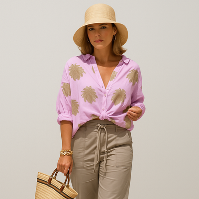 Isla Bohemian Chic Sommerbluse – Lange Ärmel Top