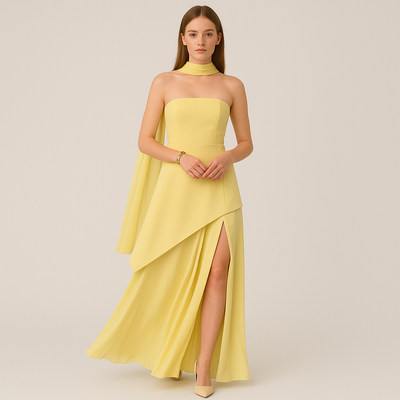 Aurora trägerlose asymmetrische Abendkleidung – Elegantes formelles Kleid