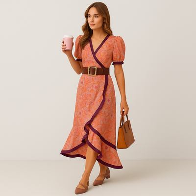 Cristy Romantisches Pink Maxikleid – Elegantes, fließendes Kleid für besondere Anlässe