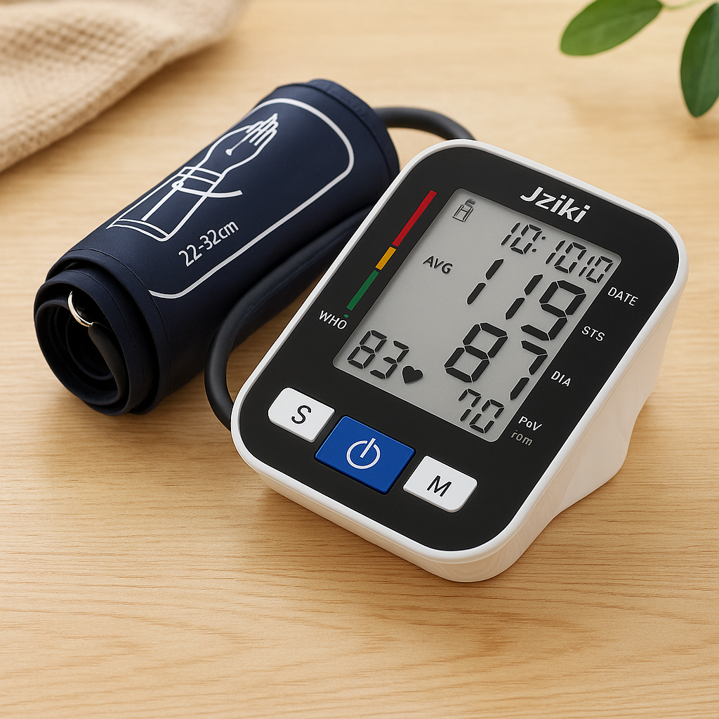 Intelligenter digitaler Blutdruckmesser mit Pulsregistrierung – Oberarmmanschette