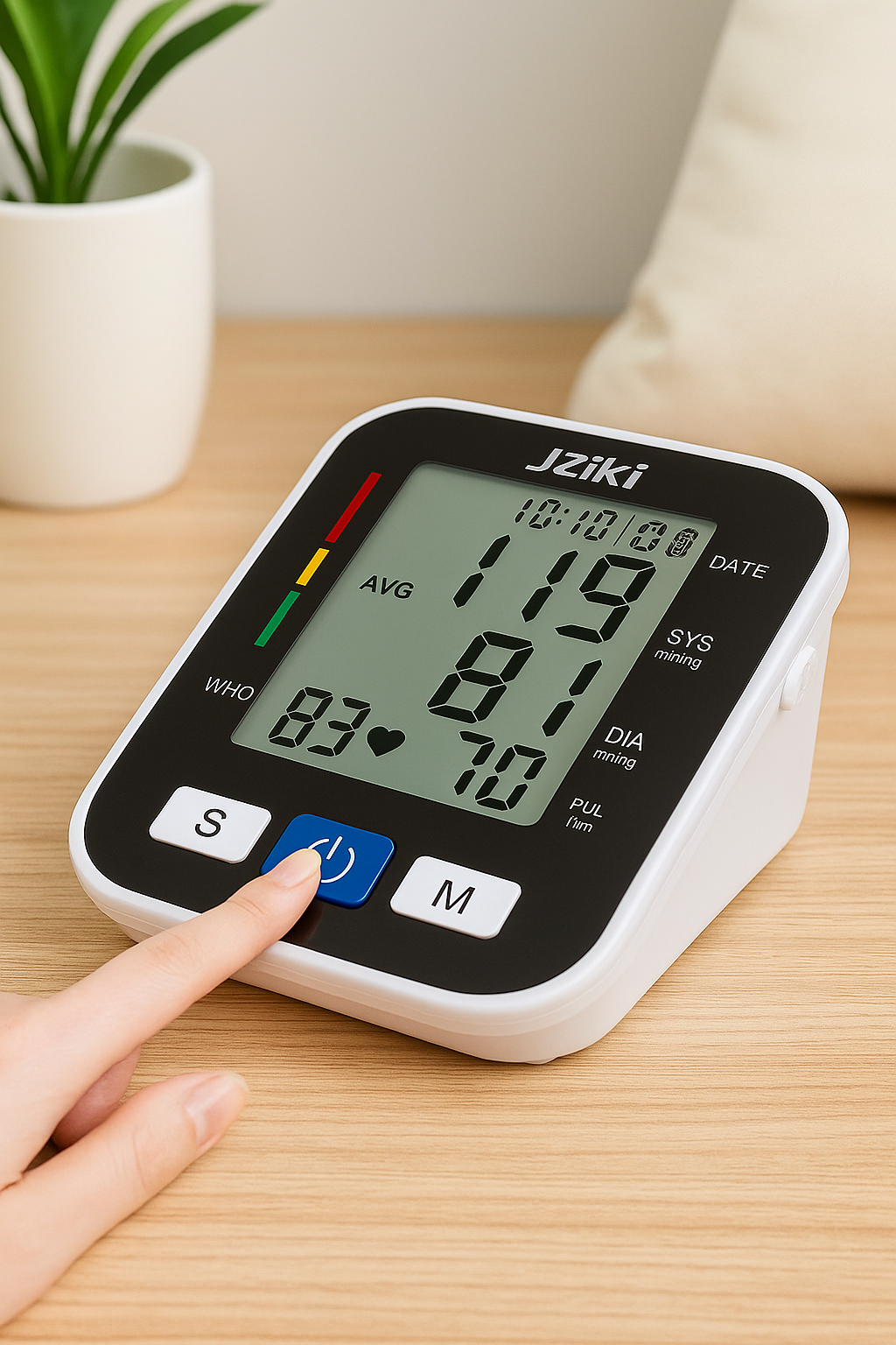 Intelligenter digitaler Blutdruckmesser mit Pulsregistrierung – Oberarmmanschette