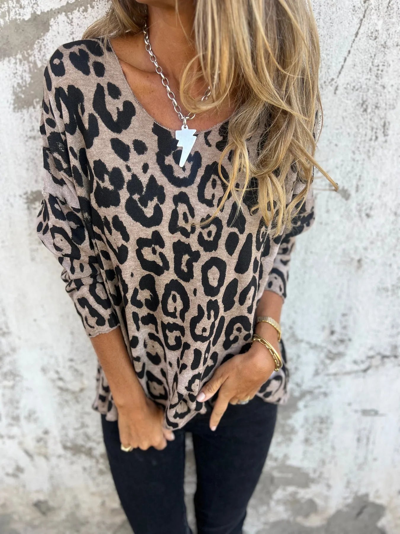 INA - PULLOVER MIT ANIMALPRINT