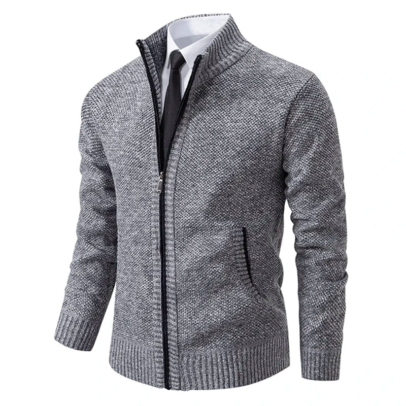 Eleganter Heritage Pullover mit Reißverschluss und hohem Kragen für Herren