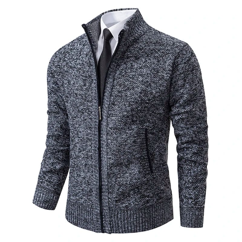 Eleganter Heritage Pullover mit Reißverschluss und hohem Kragen für Herren