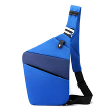 Hellblau mit Blau
