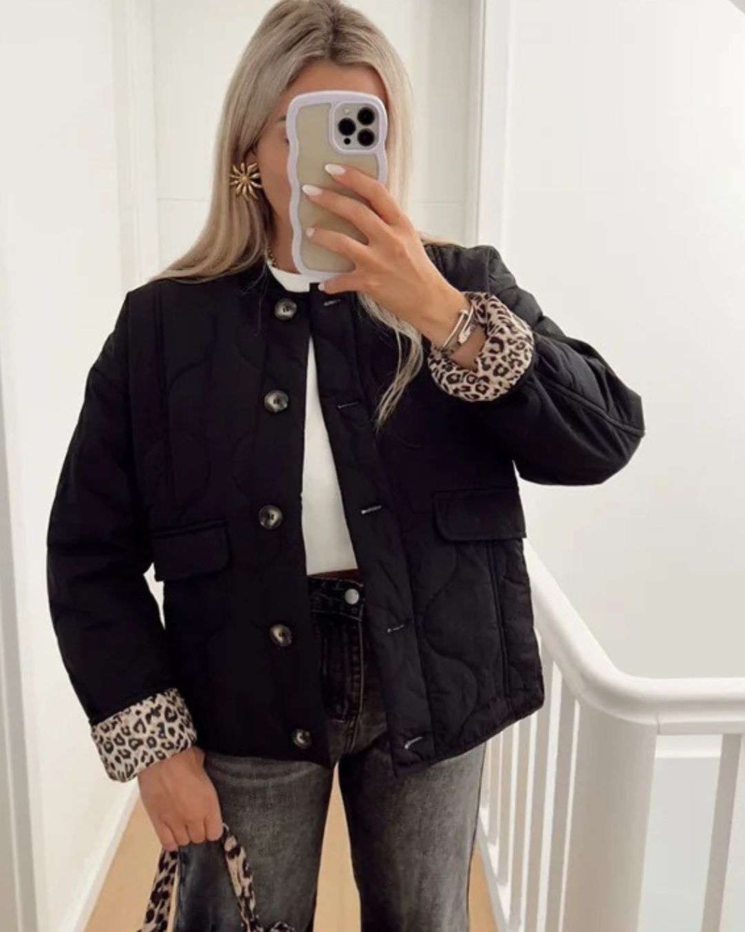 Jasmin - Jacke mit Leopardenfutter