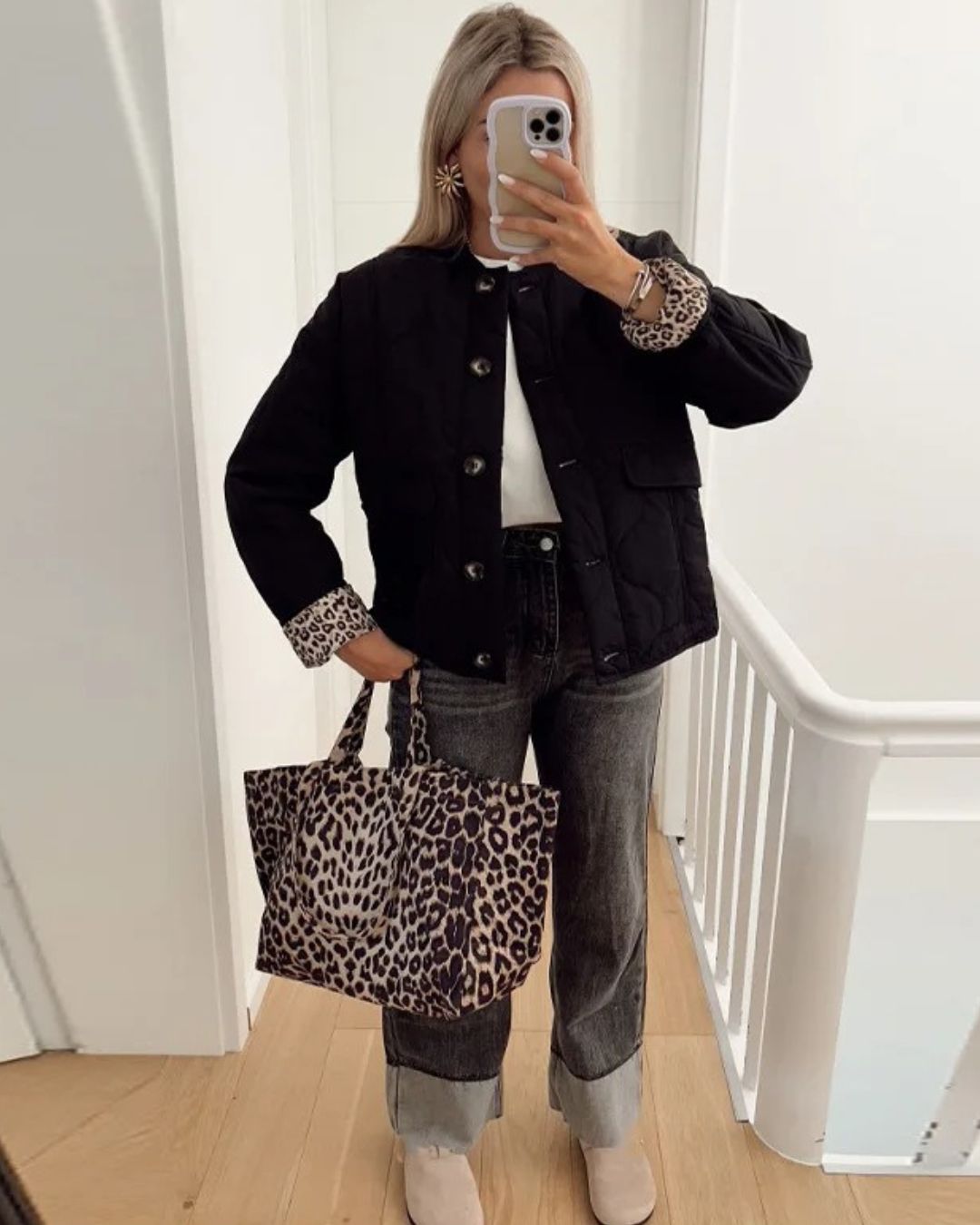 Jasmin - Jacke mit Leopardenfutter