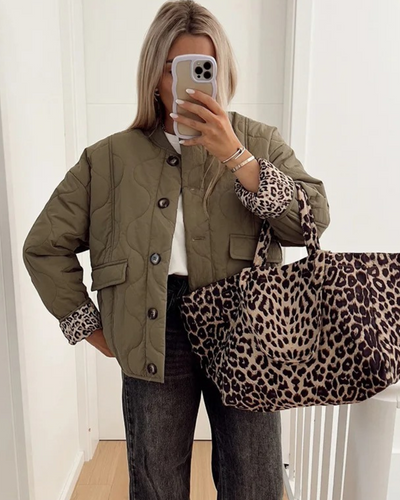 Jasmin - Jacke mit Leopardenfutter