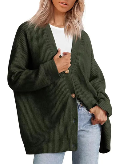 Lucy - Kaschmir-Strickjacke mit V-Ausschnitt