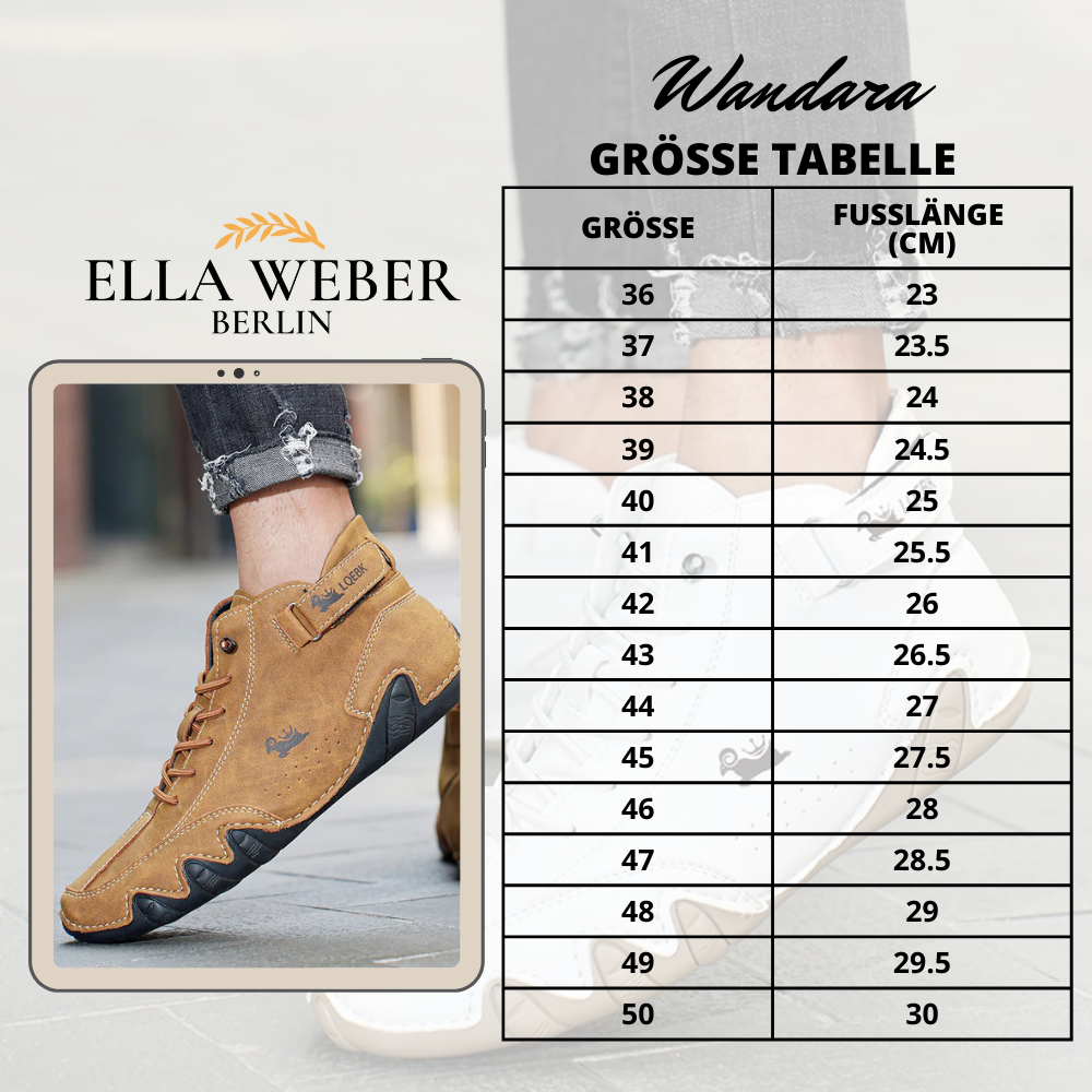 Wandara | Ultra-bequeme und rutschfeste Barfußschuhe aus Echtleder (Unisex)