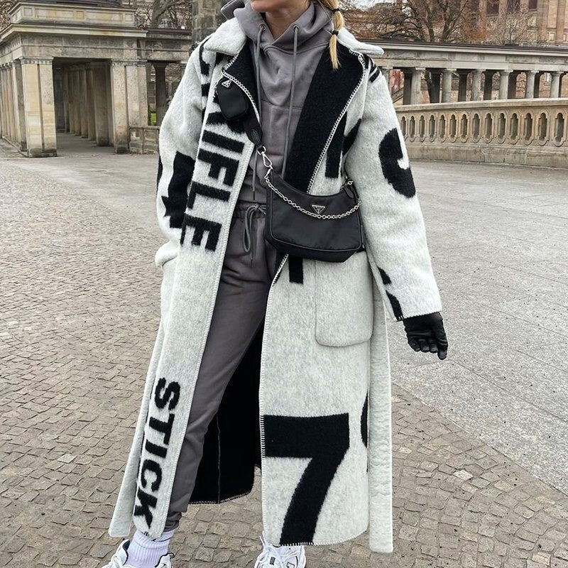 Fiona - Langer Wollmantel für Damen