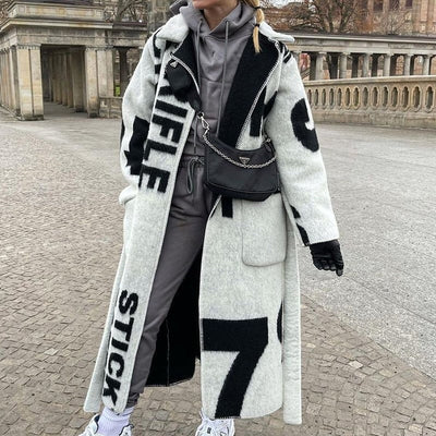 Fiona - Langer Wollmantel für Damen