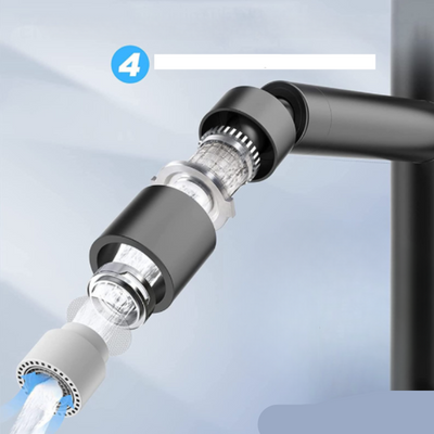 FlexSpray 360° Rotierbarer Wasserhahn-Sprühkopf mit einstellbarem Wasserfluss