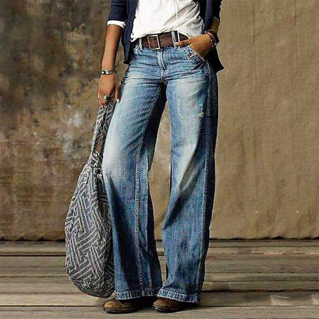 Maya - Zeitlose High-Waist Wide-Leg Jeans für Damen