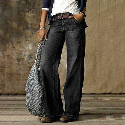 Maya - Zeitlose High-Waist Wide-Leg Jeans für Damen