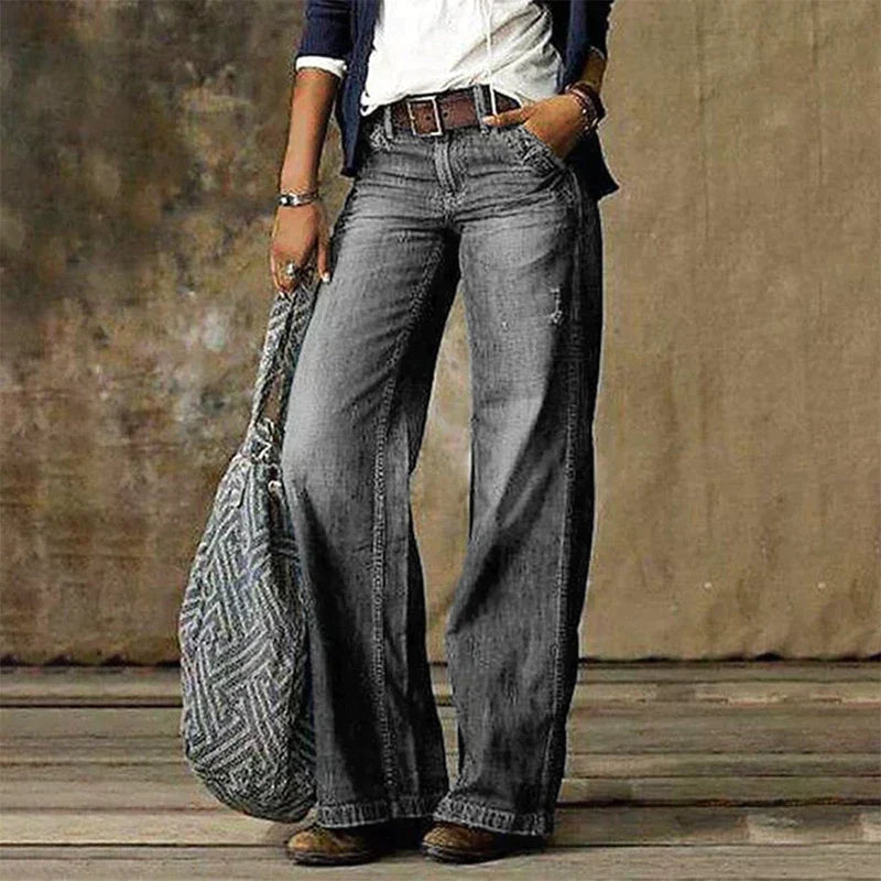 Maya - Zeitlose High-Waist Wide-Leg Jeans für Damen