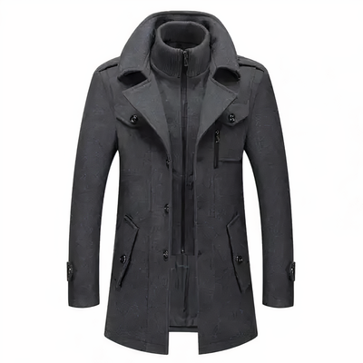 Jacke mit doppeltem Kragen für Männer