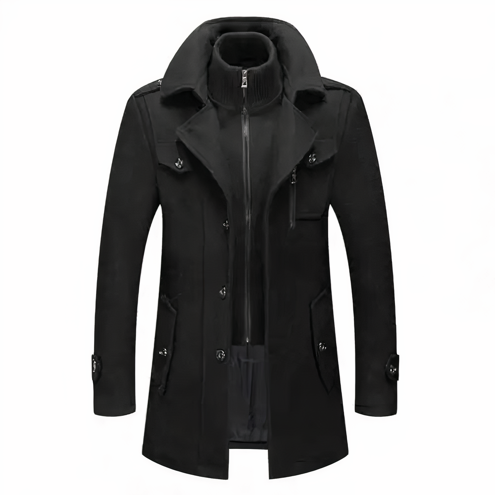 Jacke mit doppeltem Kragen für Männer