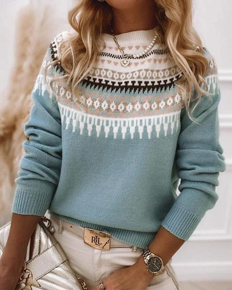 Gemusterter Pullover für Damen