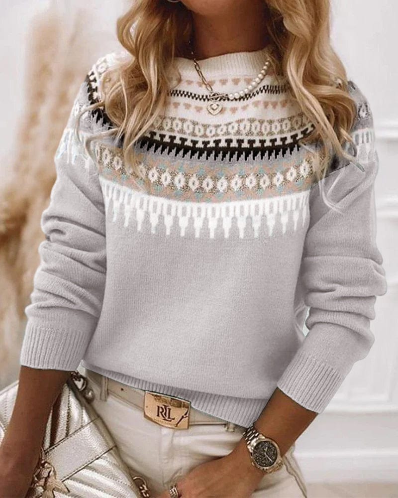 Gemusterter Pullover für Damen