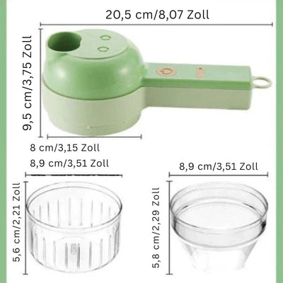 PrepMate – 4-in-1 manueller Küchenvorbereitungshersteller