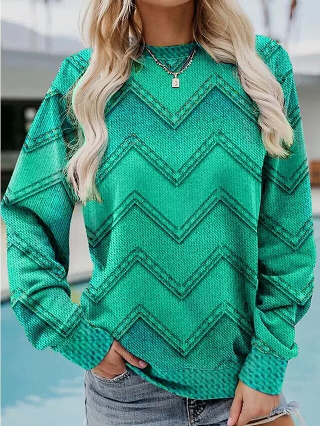 Pauline - Gemütlicher Geometrischer Sweatshirt
