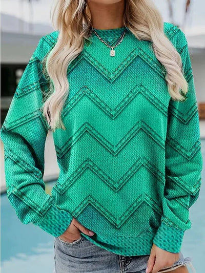 Pauline - Gemütlicher Geometrischer Sweatshirt