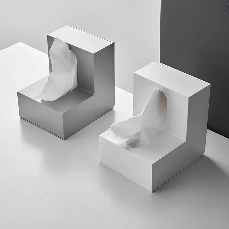 Moderner L-förmiger Taschentuch-Organizer – Platzsparende und stilvolle Aufbewahrungslösung