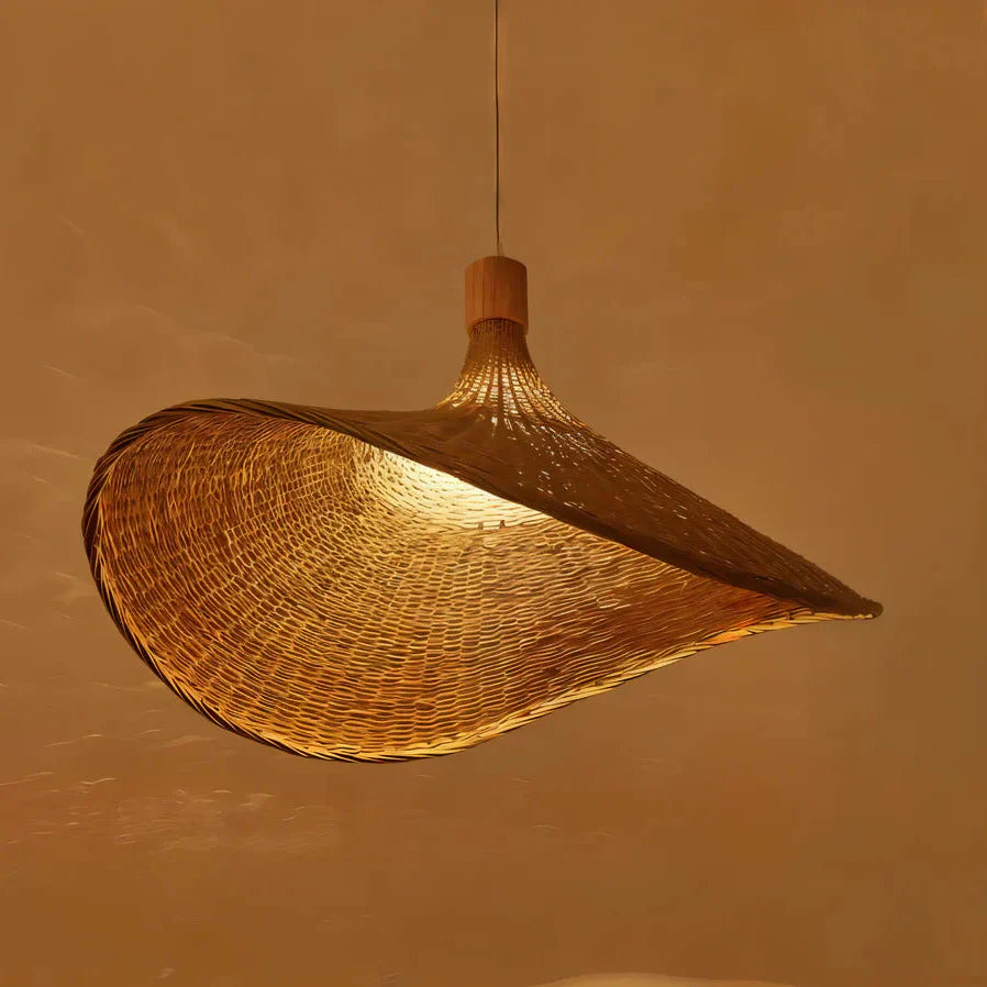 BambWicker Geflochtene Pendelleuchte – Mühelose Wärme und Stil
