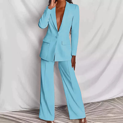 Alder Modehaus - Stilvolles Set bestehend aus edlem Blazer und eleganter Hose