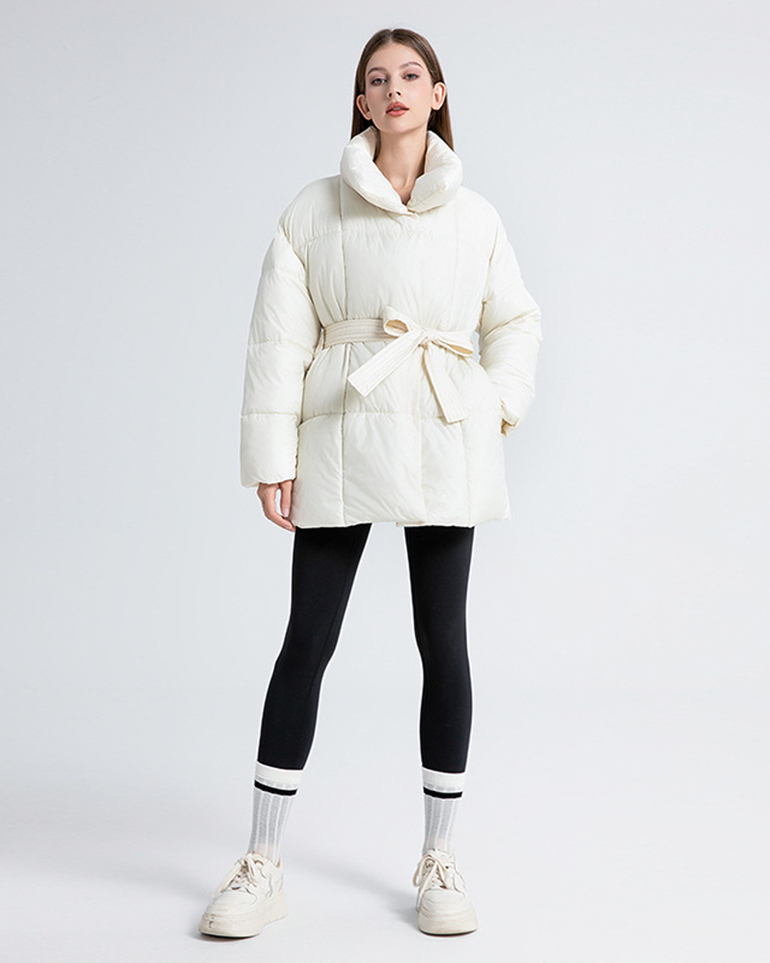 Anneliese | Steppjacke mit Gürtel