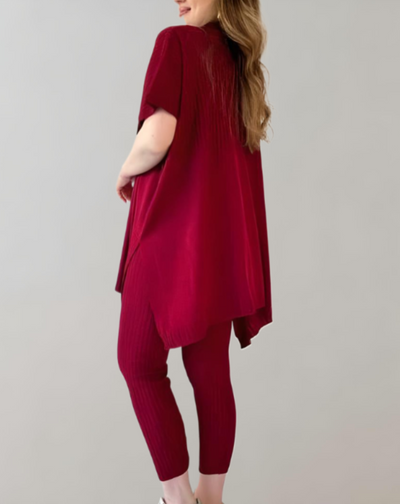 Lucía | Zweiteiliges Strickset mit Oversized-Top und Leggings