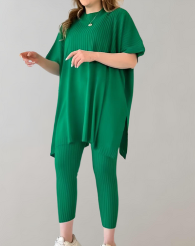 Lucía | Zweiteiliges Strickset mit Oversized-Top und Leggings