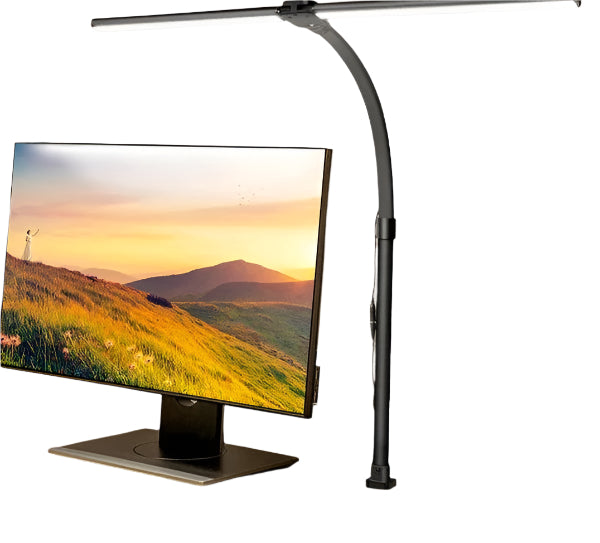 FlexiGlow LED-Schreibtischlampe mit doppeltem Kopf