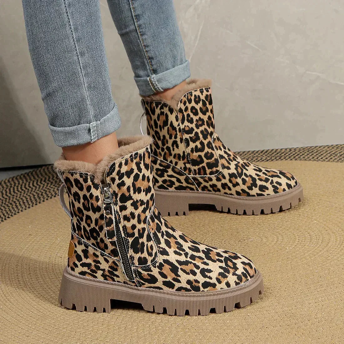 Leona - Stilvolle Leoparden-Winterstiefel