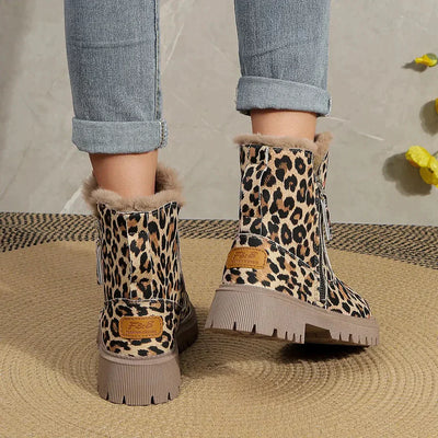 Leona - Stilvolle Leoparden-Winterstiefel