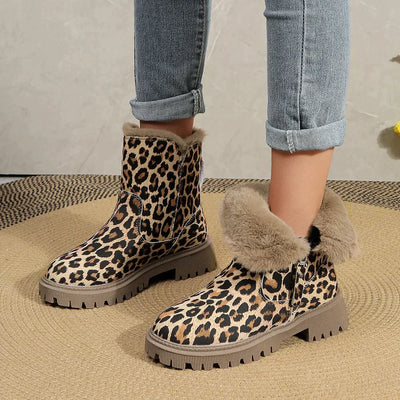 Leona - Stilvolle Leoparden-Winterstiefel