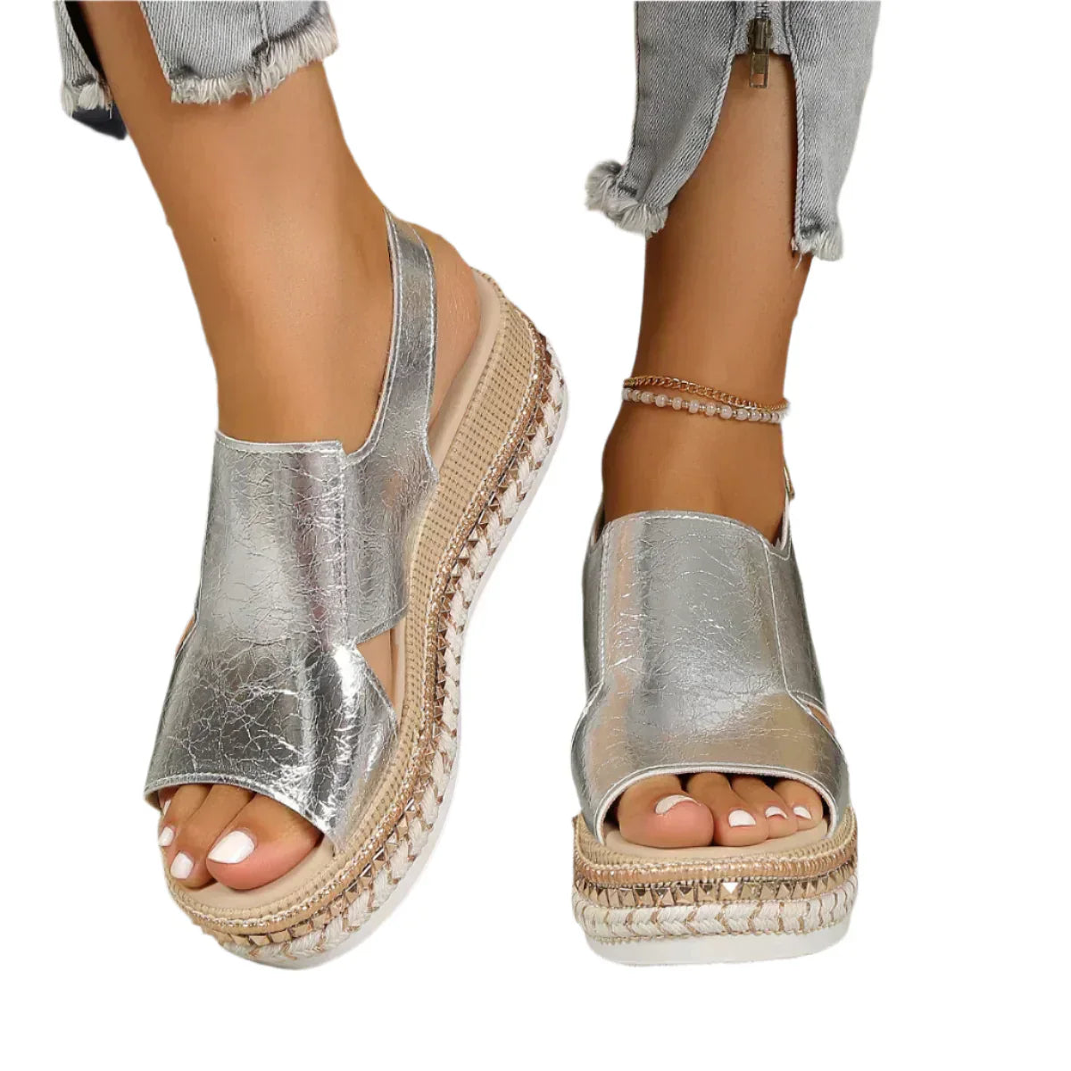 Lina Casual Wedge Schuhe – Bequeme und stilvolle Keil-Sandalen für Damen