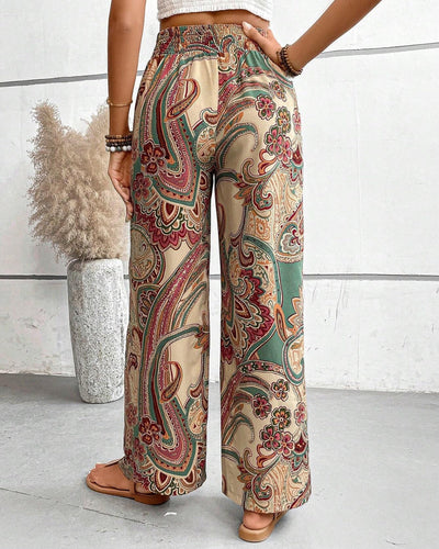 Narella - Weite Hose Mit Paisley Drucken